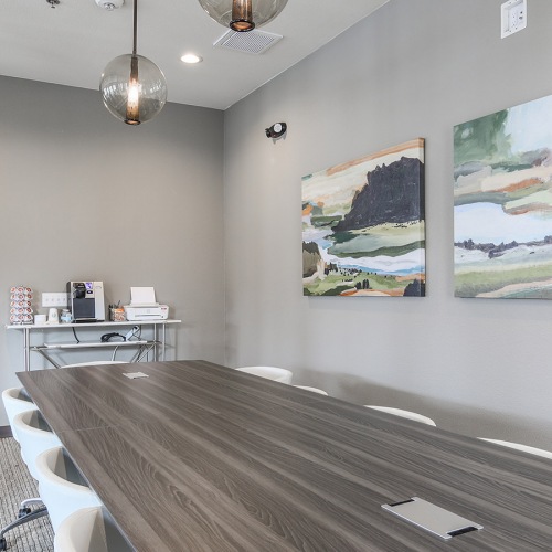 Spacious and well lit meeting room