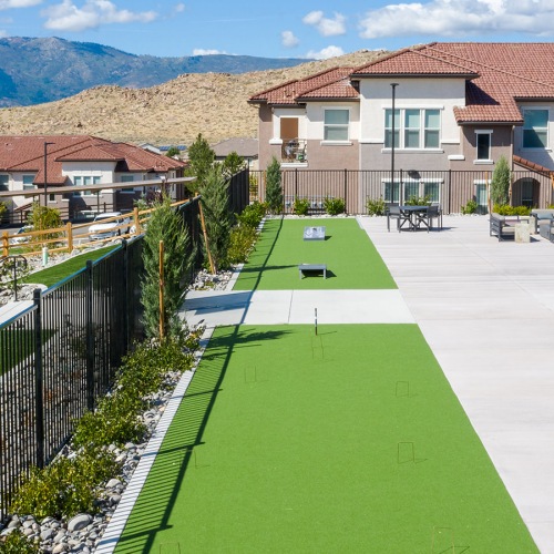 Pet-Friendly Apartments in Reno NV - Vida - Community Game Area with Lounge Seating